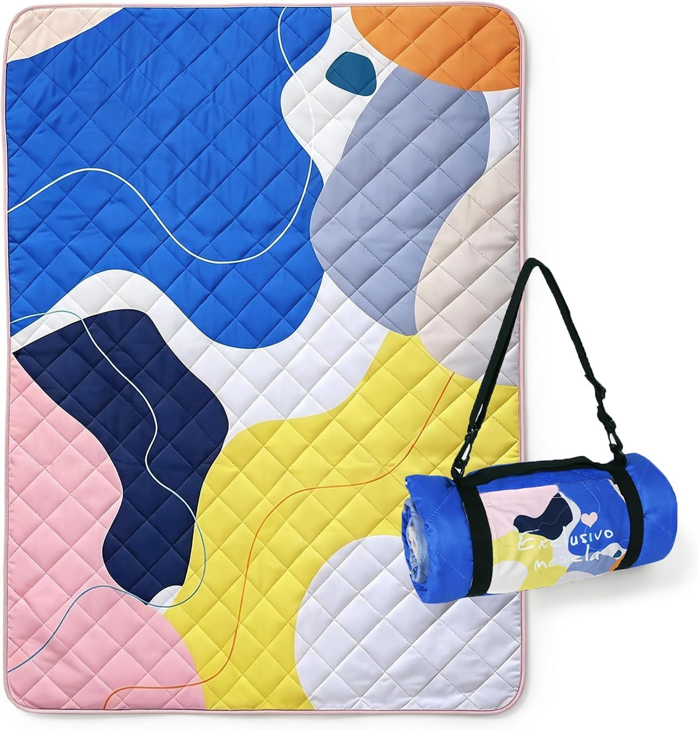 MANTA TÉRMICA EXCLUSIVO MEZCLA EXTRA LARGE IMPERMEABLE PLEGABLE PARA PICNIC - 1