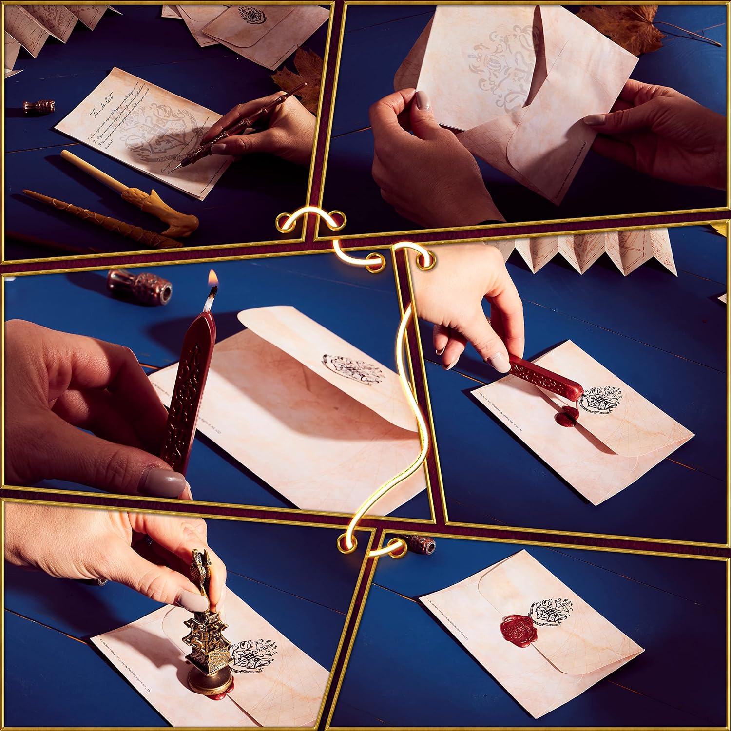 SET DE ESCRITURA HARRY POTTER CON BOLÍGRAFOS VARITA, PAPEL HOGWARTS Y SELLO DE CERA - 4