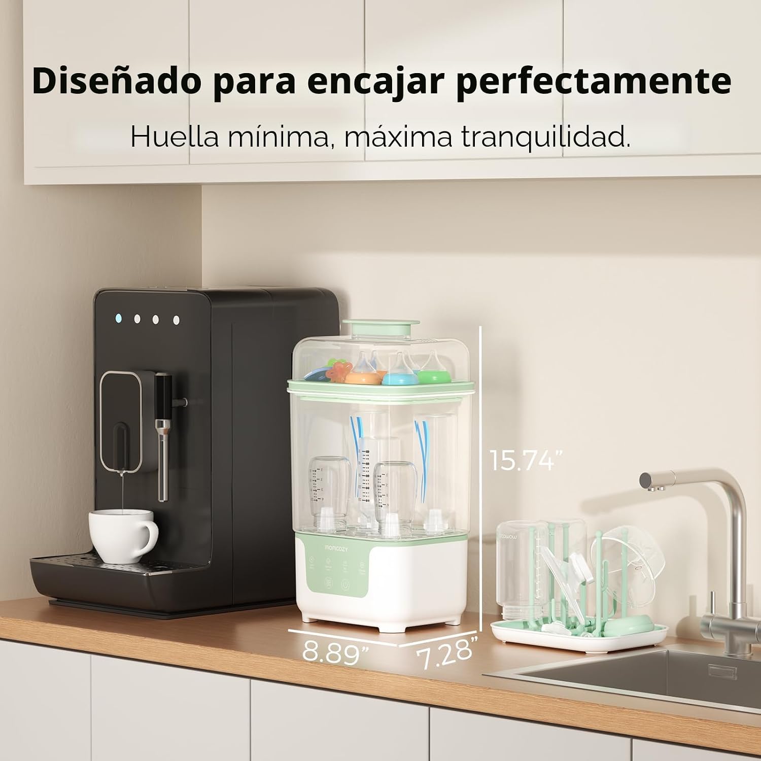 ESTERILIZADOR Y SECADOR DE BIBERONES MOMCOZY 4 EN 1 COMPACTO MODULAR - 3