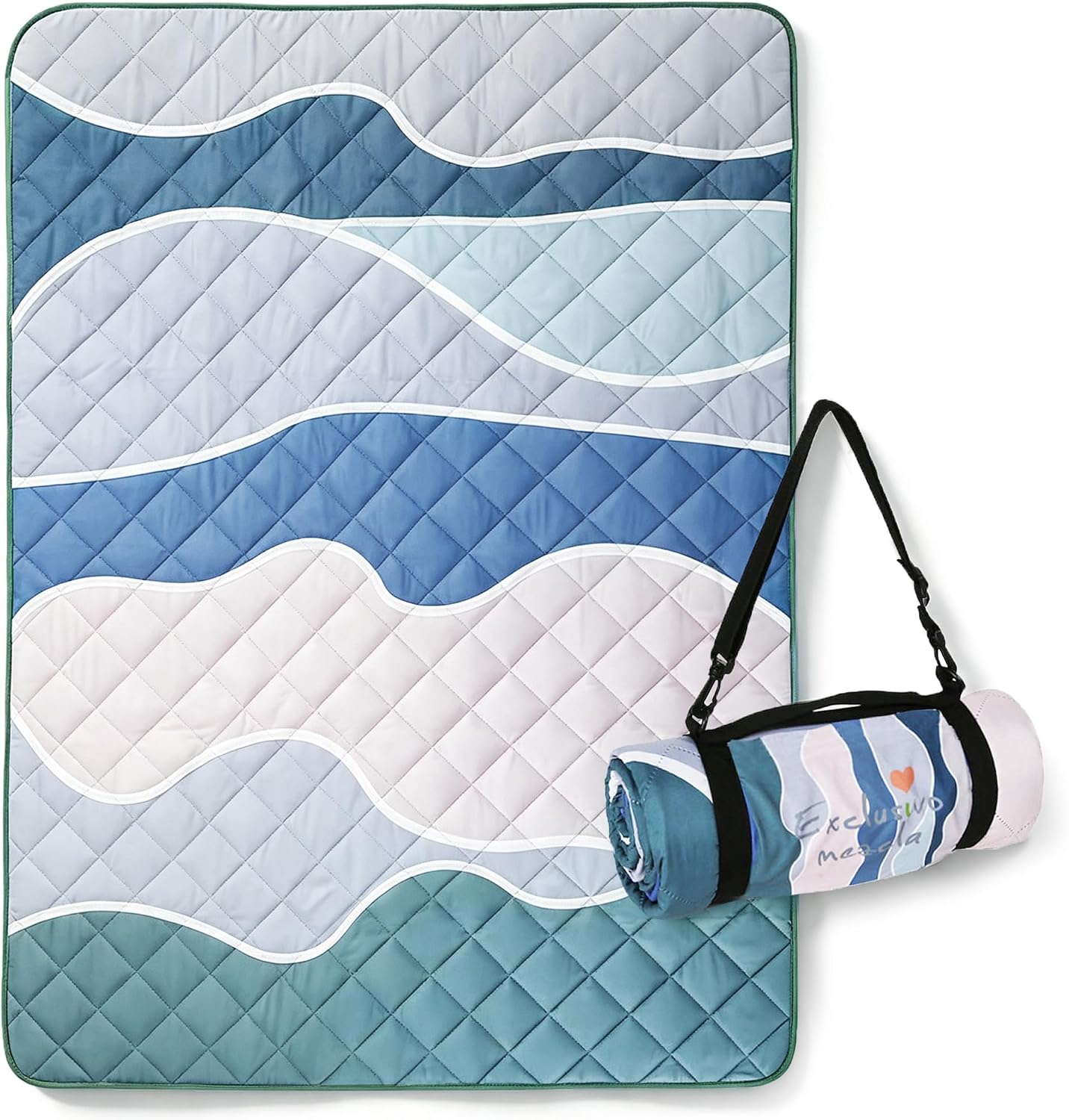 MANTA TÉRMICA EXCLUSIVO MEZCLA EXTRA LARGE IMPERMEABLE PLEGABLE PARA PICNIC - 1