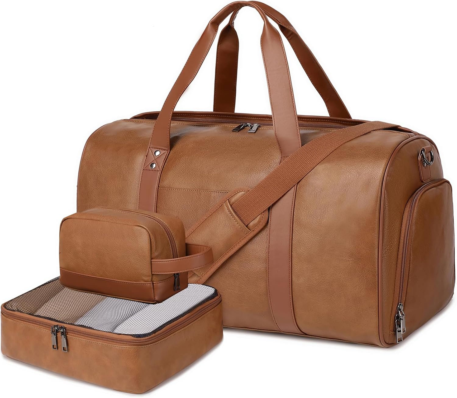 MALETA WEEKENDER WOGARL 3 PIEZAS CUERO SINTÉTICO UNISEX - 1