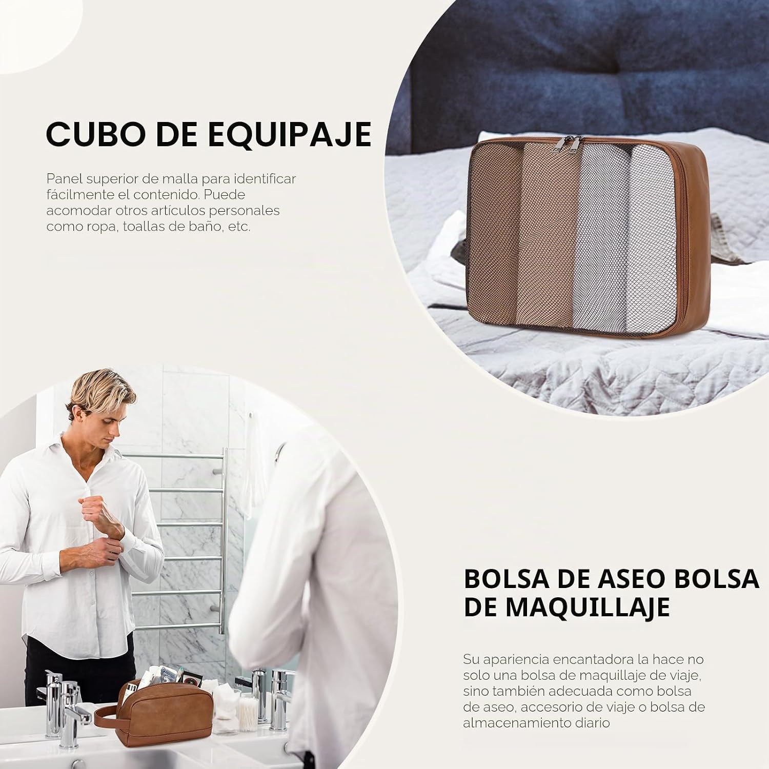 MALETA WEEKENDER WOGARL 3 PIEZAS CUERO SINTÉTICO UNISEX - 2