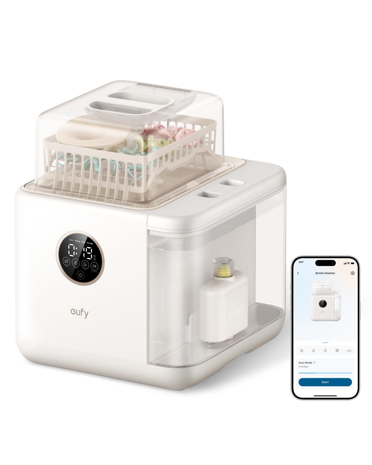 ESTERILIZADOR Y SECADOR DE BIBERONES EUFY S1 PRO CON SUAVIZADOR DE AGUA INTEGRADO - 1
