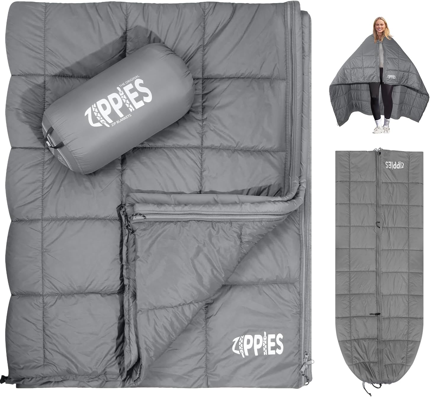 MANTA TÉRMICA ZIPPIES 3M THINSULATE 79 X 61 PULGADAS MULTIUSOS PARA CAMPING - 1