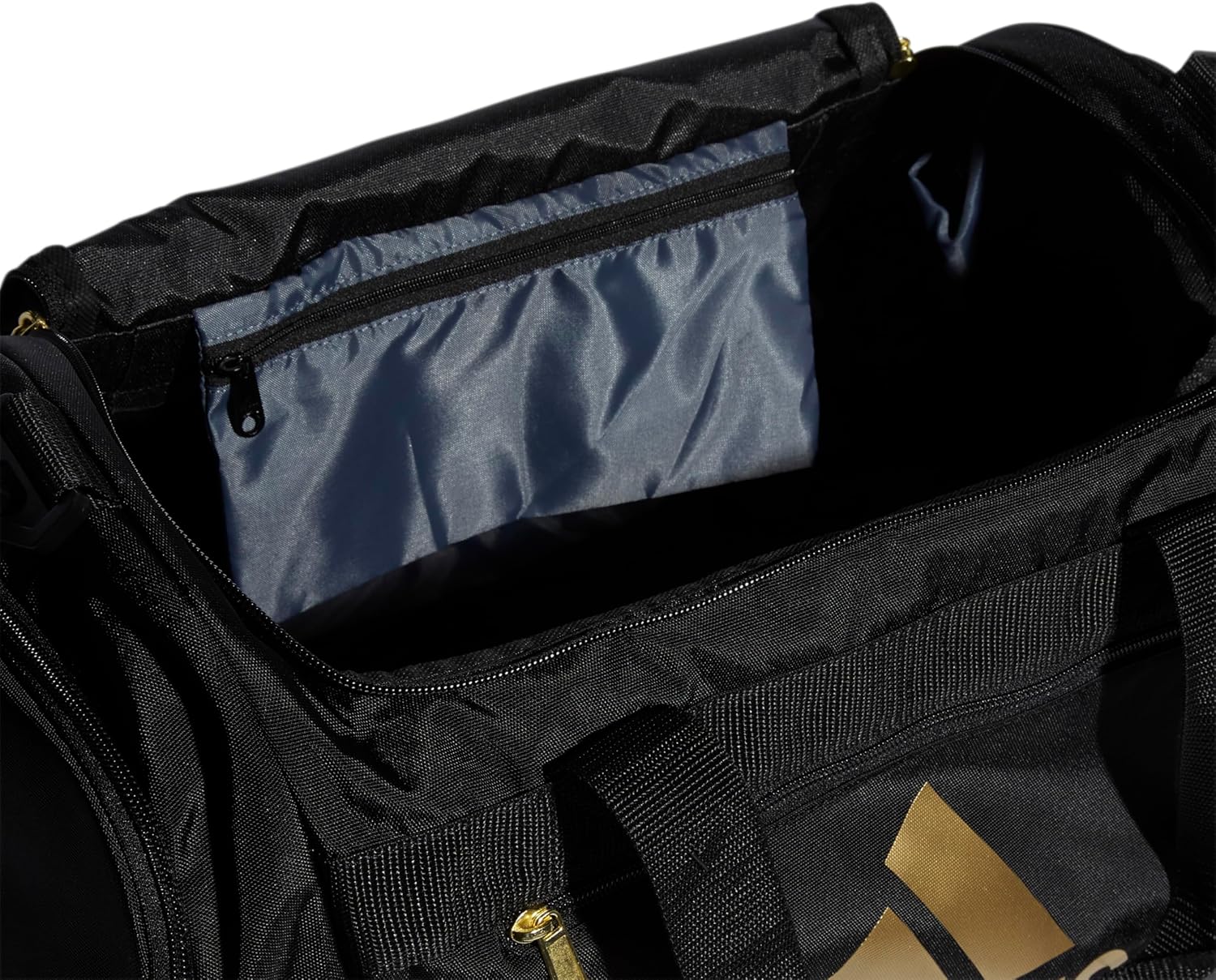 BOLSO DEPORTIVO ADIDAS DEFENDER 4.0 NEGRO Y DORADO METÁLICO - 3