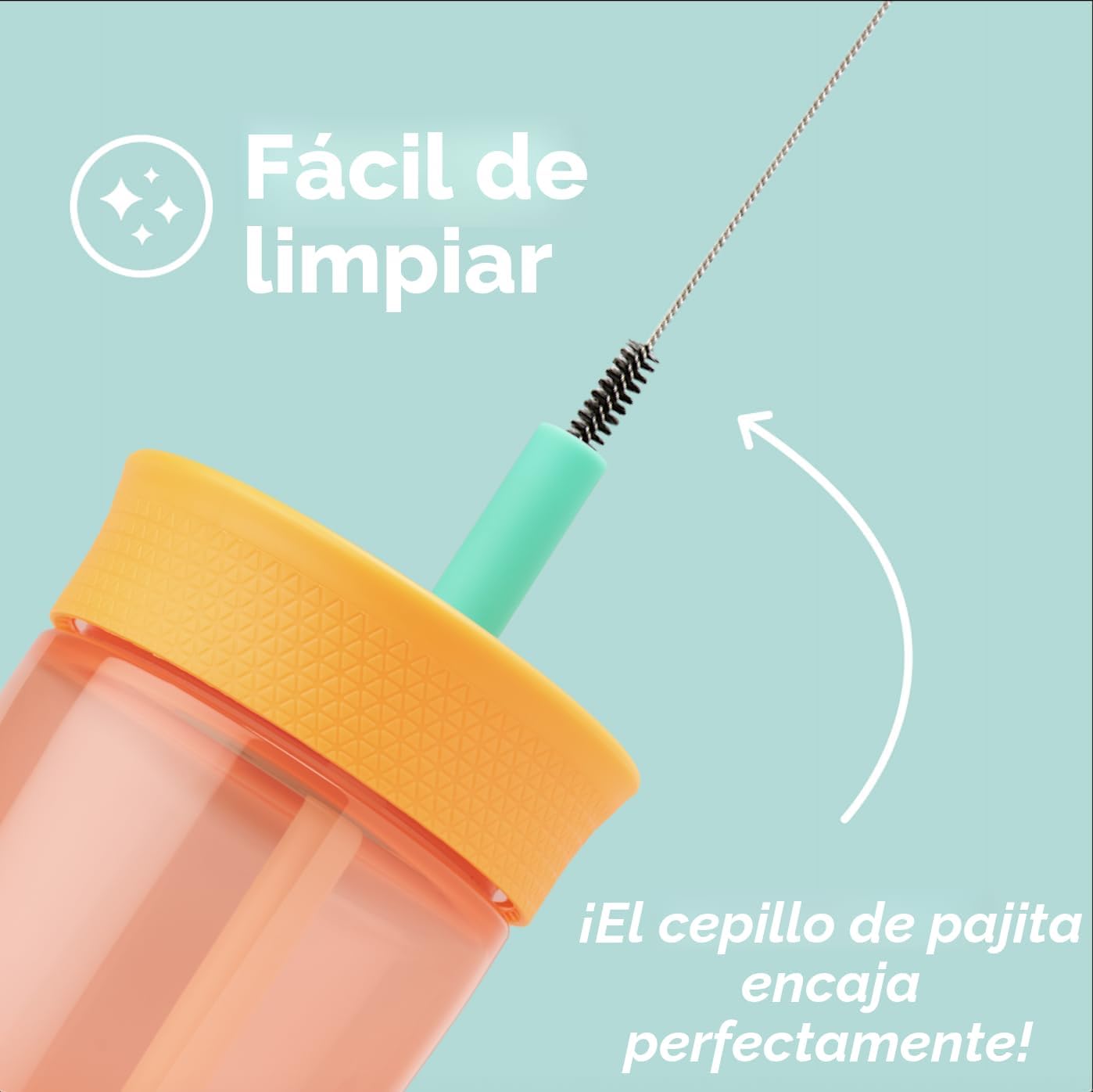 VASO OWALA TUMBLER KIDS PLÁSTICO 15 OZ SANDÍA - 4