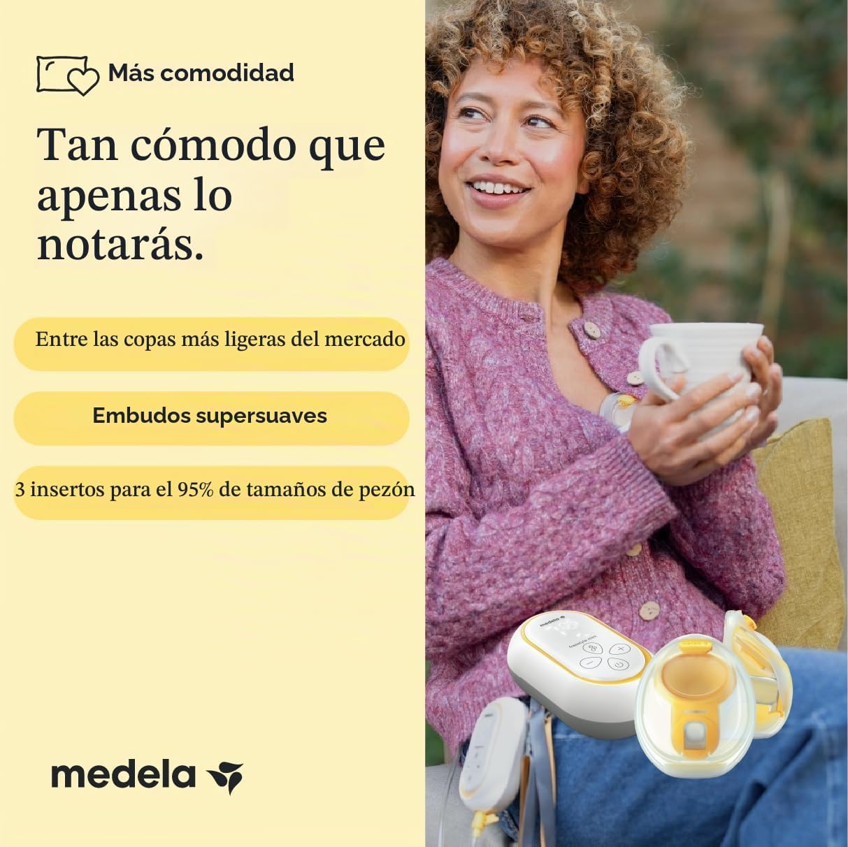 EXTRACTOR DE LECHE MEDELA FREESTYLE MINI DOBLE ELÉCTRICO MANOS LIBRES - 5