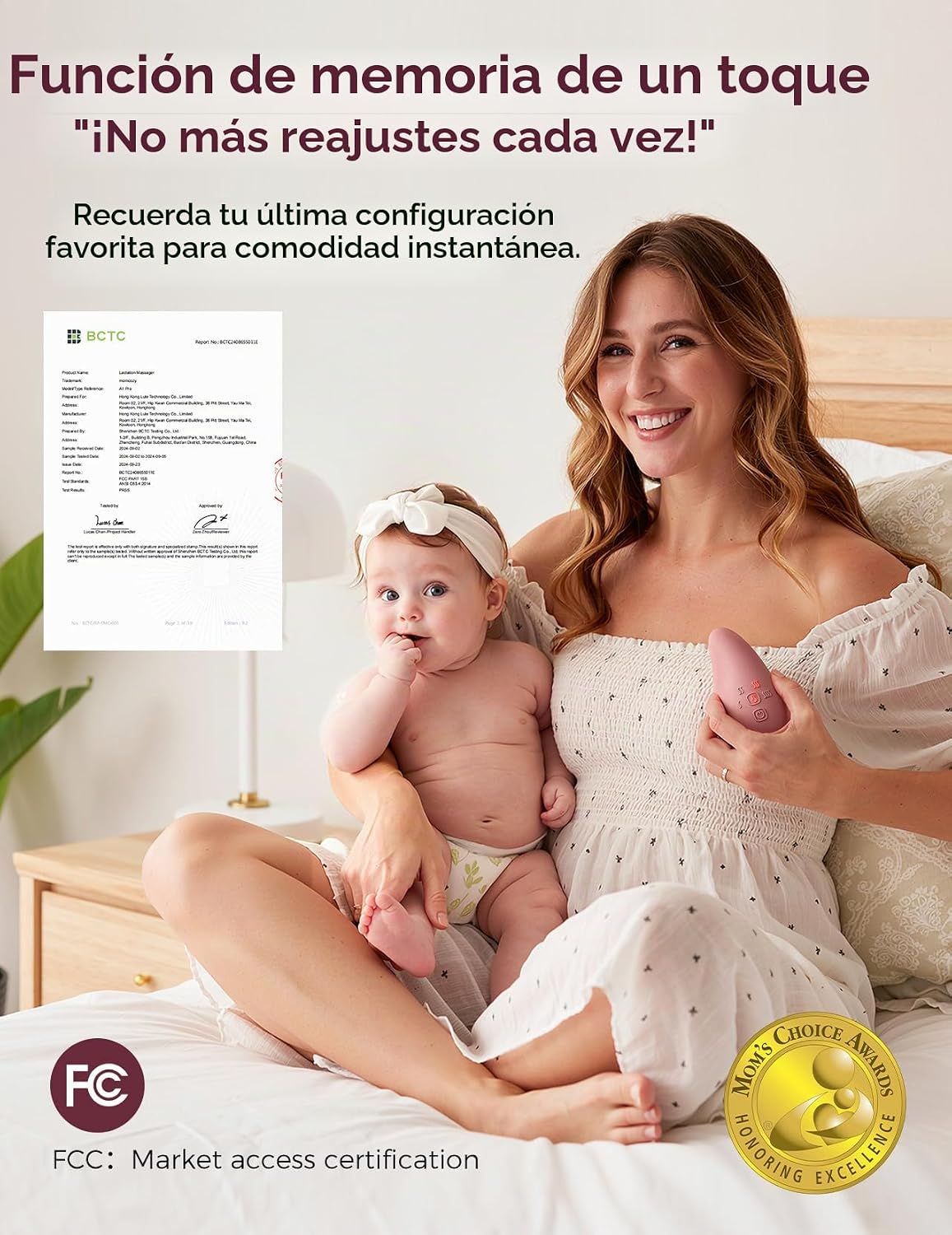 MASAJEADOR DE LACTANCIA MOMCOZY A1PRO CON CALOR Y VIBRACIÓN ROJO - 4