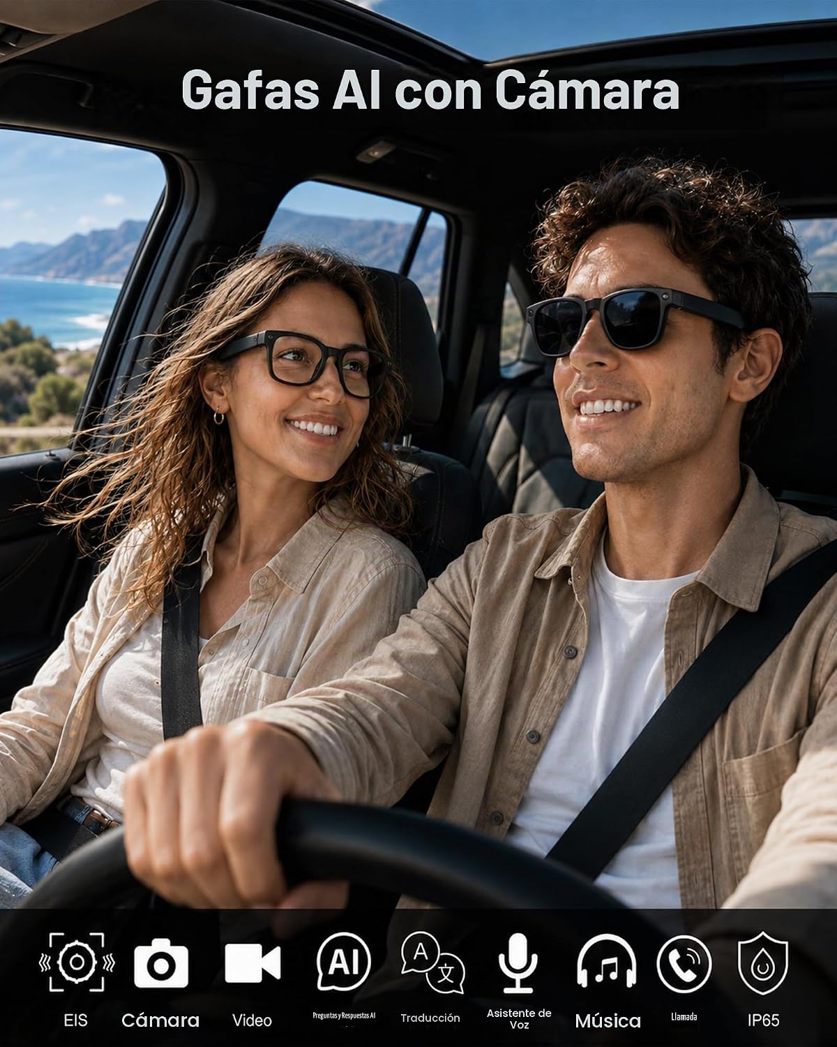 GAFAS INTELIGENTES COUCUR AI CON CÁMARA Y BLUETOOTH - 2