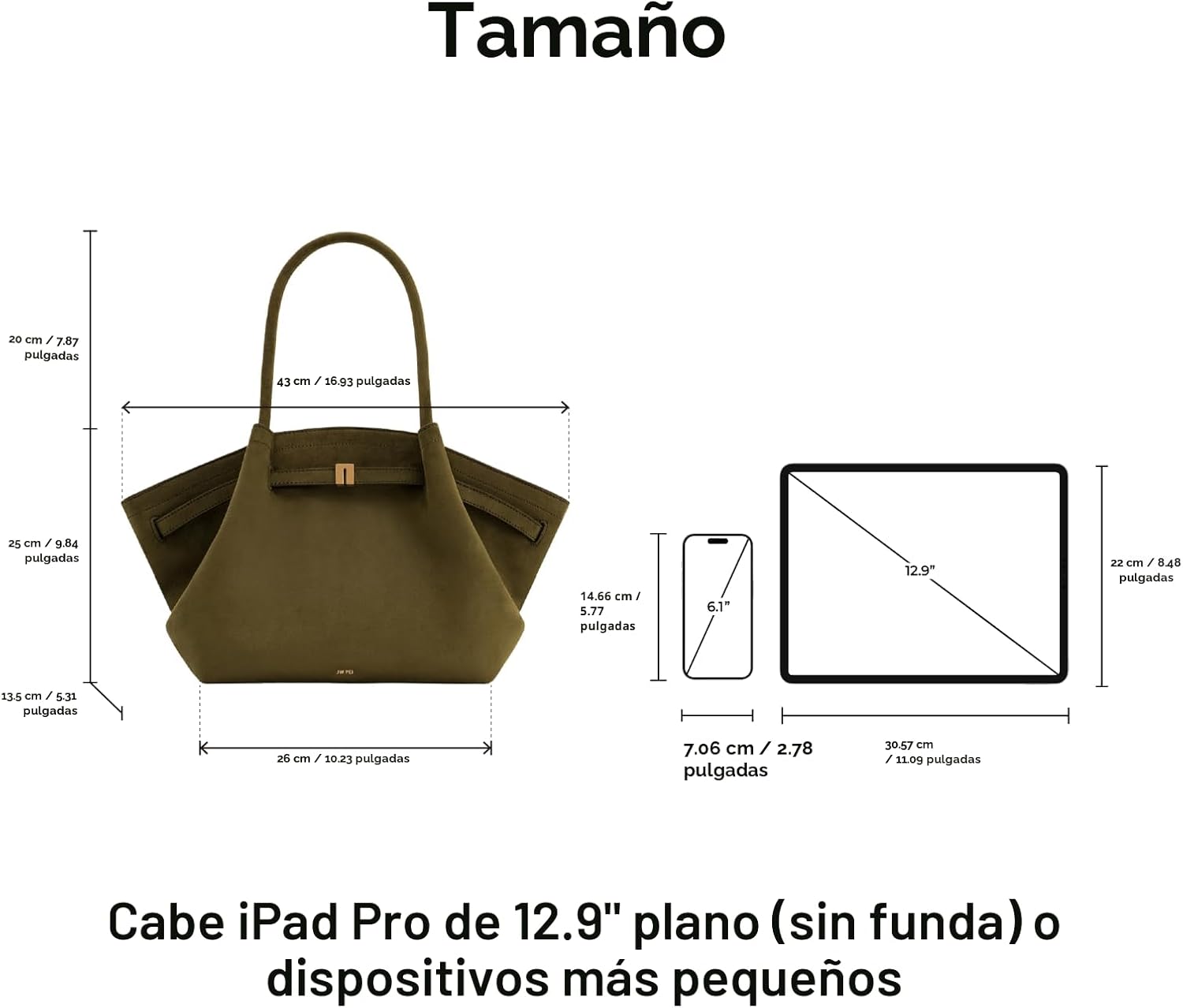BOLSO TOTE BAG JW PEI HANA MEDIUM OFF WHITE - 5