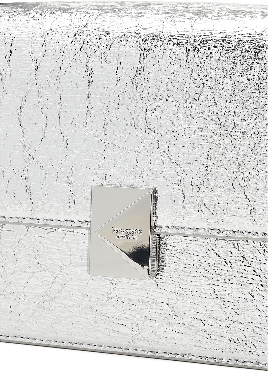 BOLSO CRUZADO MUJER KATE SPADE NEW YORK DECO CUERO PLATA METÁLICO ARRUGADO - 4