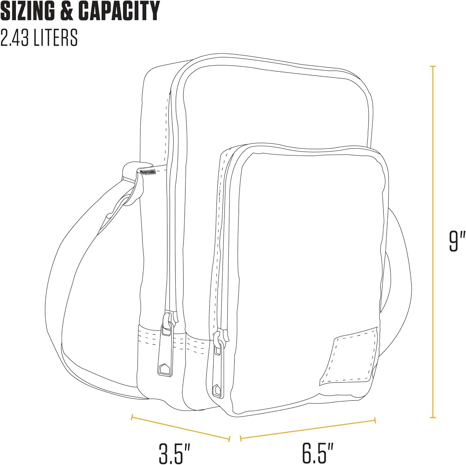 BOLSO CROSSBODY CARHARTT CON CIERRE Y CORREA AJUSTABLE - 5