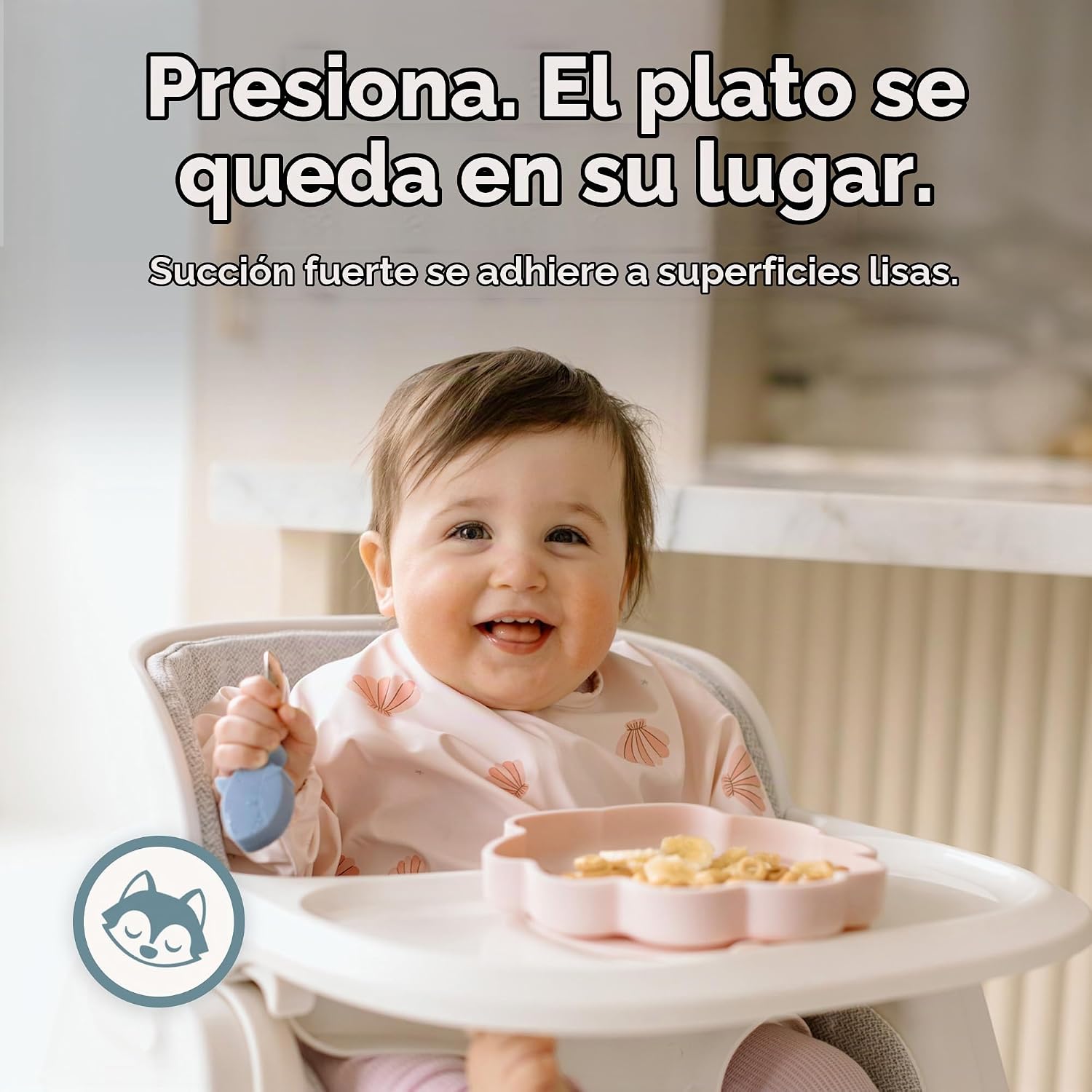 JUEGO DE ALIMENTACIÓN LOULOU LOLLIPOP CON PLATO DE SUCCIÓN, TENEDOR Y CUCHARA ELEFANTE - 4