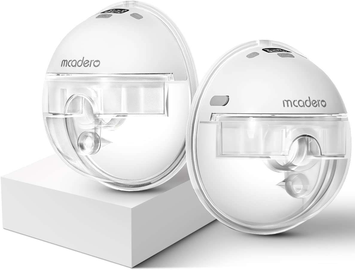 EXTRACTOR DE LECHE MCADERO M1 UPGRADE PORTÁTIL CON 4 MODOS Y 12 NIVELES, PACK DE 2 UNIDADES BLANCO - 1