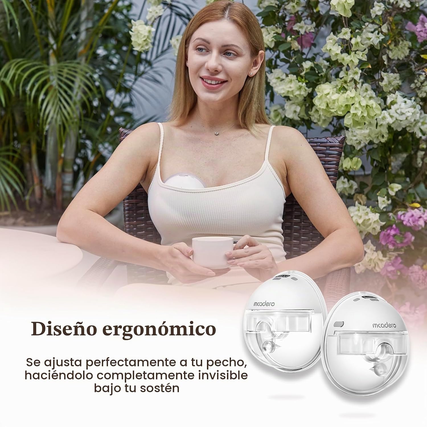 EXTRACTOR DE LECHE MCADERO M1 UPGRADE PORTÁTIL CON 4 MODOS Y 12 NIVELES, PACK DE 2 UNIDADES BLANCO - 5