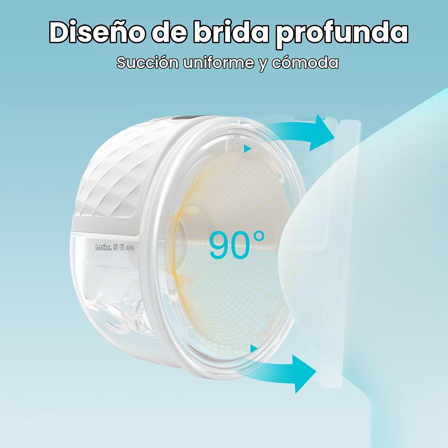 EXTRACTOR DE LECHE PARUU P10 PORTÁTIL MANOS LIBRES BLANCO - 3