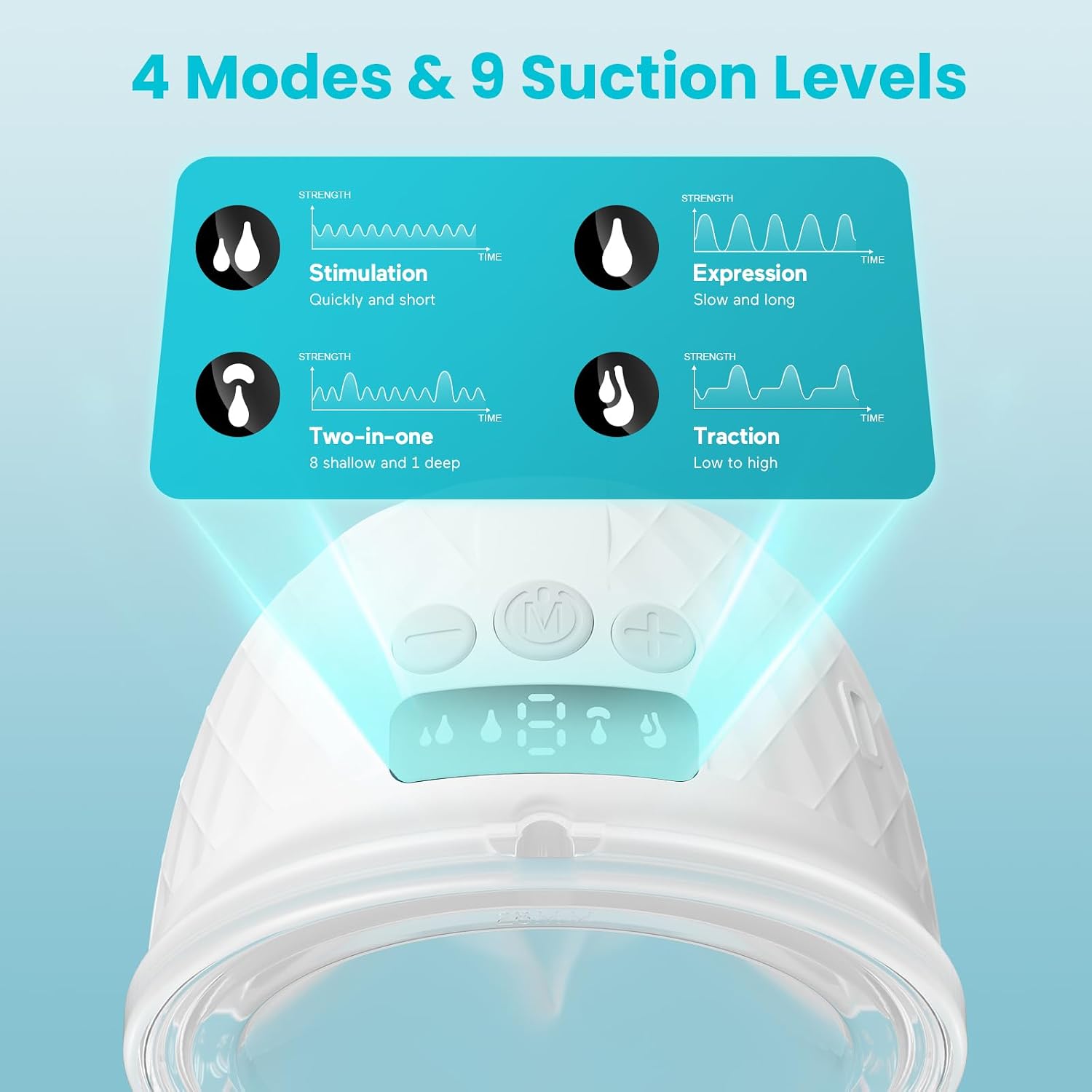 EXTRACTOR DE LECHE PARUU P10 PORTÁTIL MANOS LIBRES BLANCO - 4