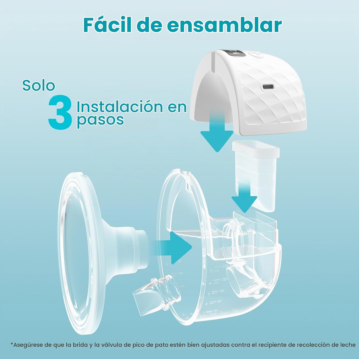 EXTRACTOR DE LECHE PARUU P10 PORTÁTIL MANOS LIBRES BLANCO - 5