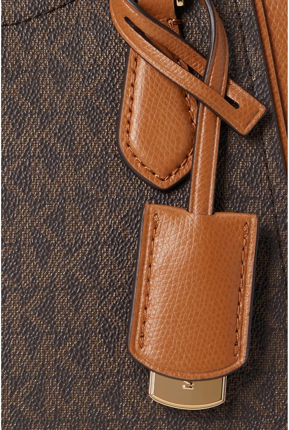 BOLSO CRUZADO PEQUEÑO MICHAEL KORS TARYN CONVERTIBLE MARRÓN CON HERRAJES DORADOS - 5
