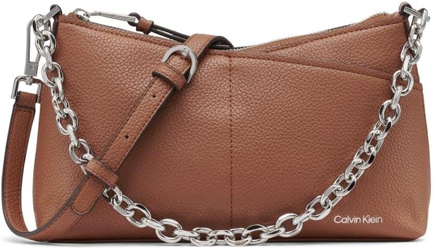 BOLSO CRUZADO CALVIN KLEIN ZOE TOP ZIP CHAIN PARA MUJER - 1