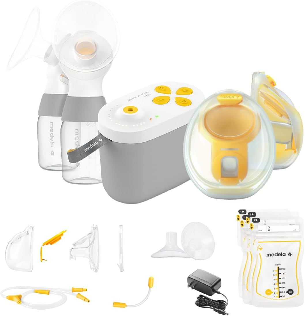 EXTRACTOR DE LECHE MEDELA PUMP IN STYLE PRO+ ELÉCTRICO RECARGABLE CON SET MANOS LIBRES - 1