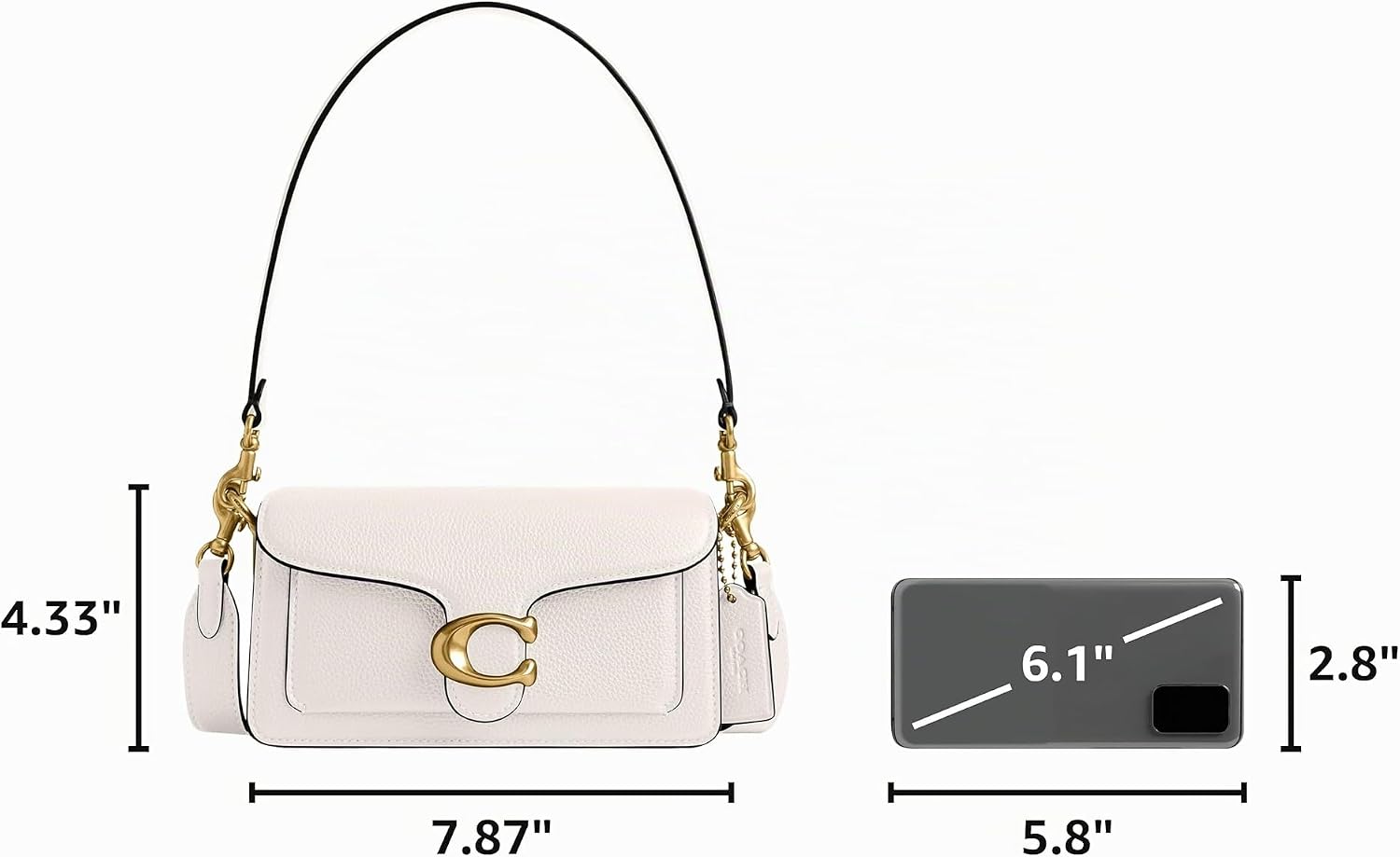 CARTERA COACH TABBY SHOULDER BAG 20 PIEL PEBBLE - 3