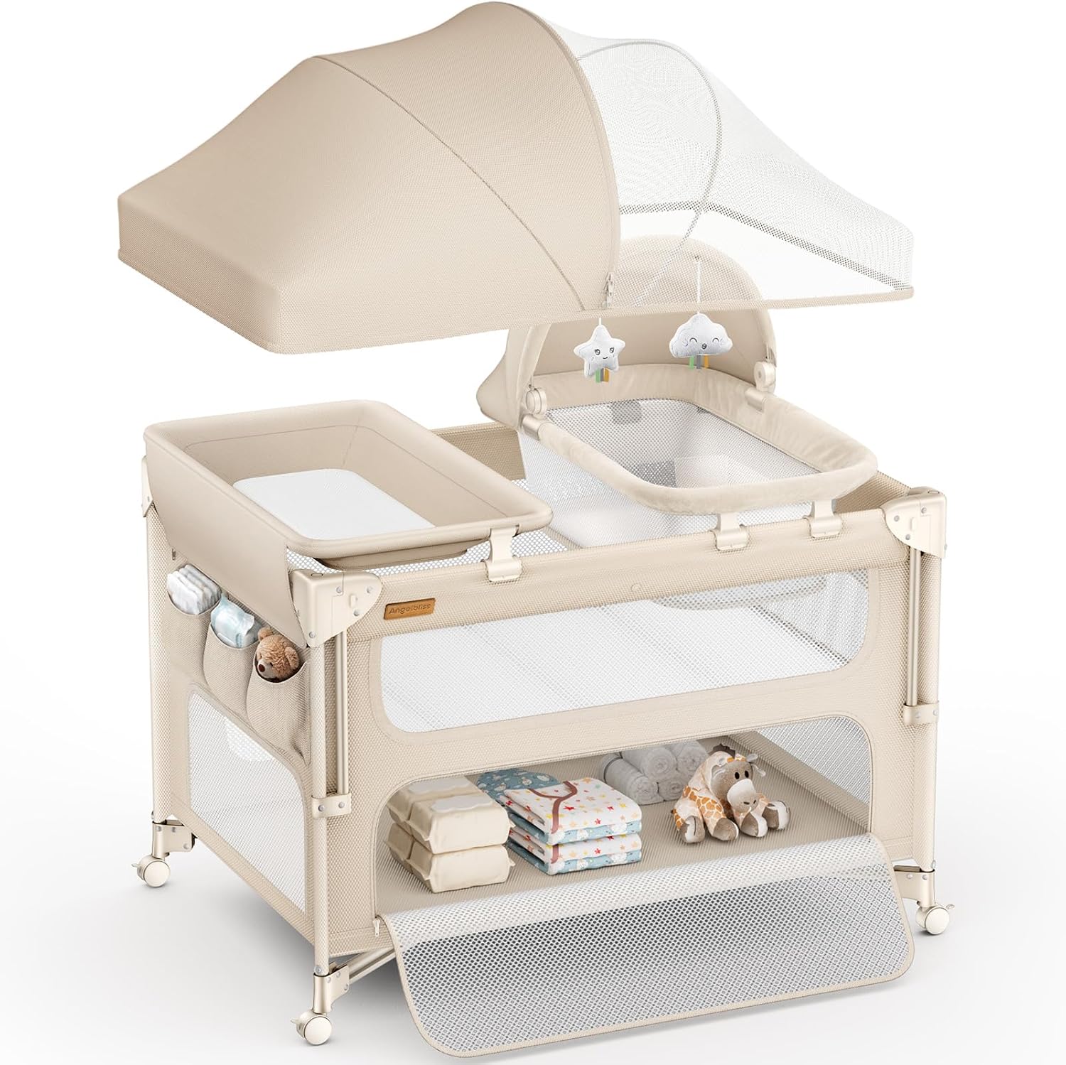 CORRAL ANGELBLISS BABY BASSINET 5 EN 1 PLEGABLE INSTANTÁNEO - 1