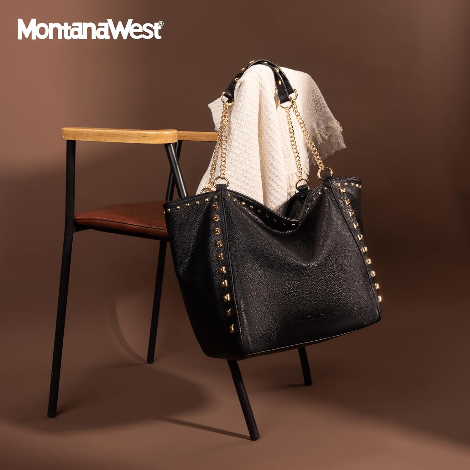 BOLSO TOTE GRANDE MONTANA WEST MWC-2751BK NEGRO - 4