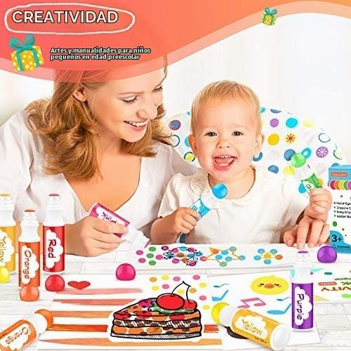 MARCADORES DE PUNTOS SOUCOLOR 32 PIEZAS 8 COLORES LAVABLES PARA NIÑOS - 4