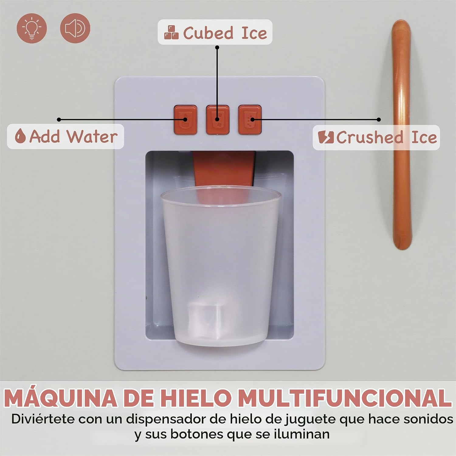 COCINA DE JUGUETE DE MADERA CON LUZ, HORNO, MICROONDAS Y ACCESORIOS, COLOR VERDE - 4