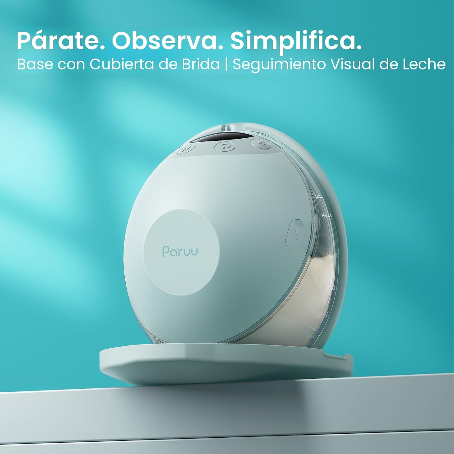 EXTRACTOR DE LECHE PARUU P20 ELÉCTRICO PORTÁTIL MANOS LIBRES 4 MODOS 12 NIVELES SUCCIÓN PACK 2 UNIDADES VERDE CLARO - 3