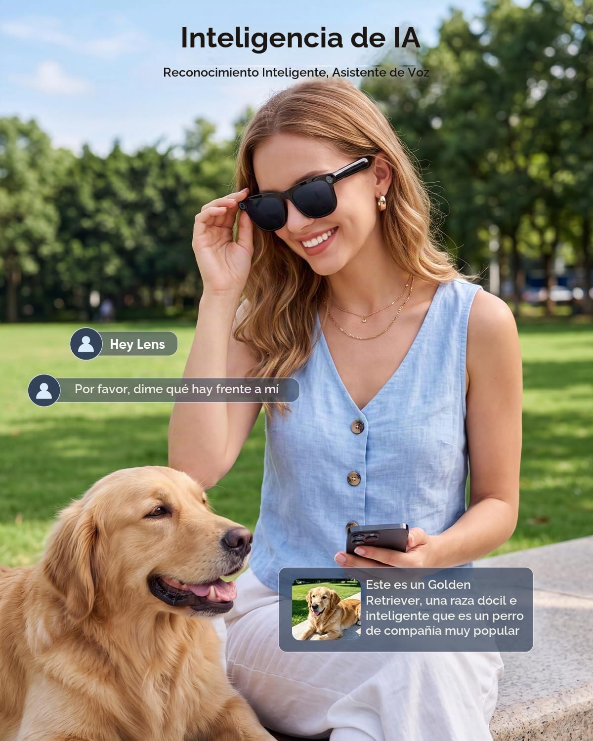 GAFAS INTELIGENTES CJKAO CON CÁMARA 8MP PARA FOTOS Y VIDEOS - 4
