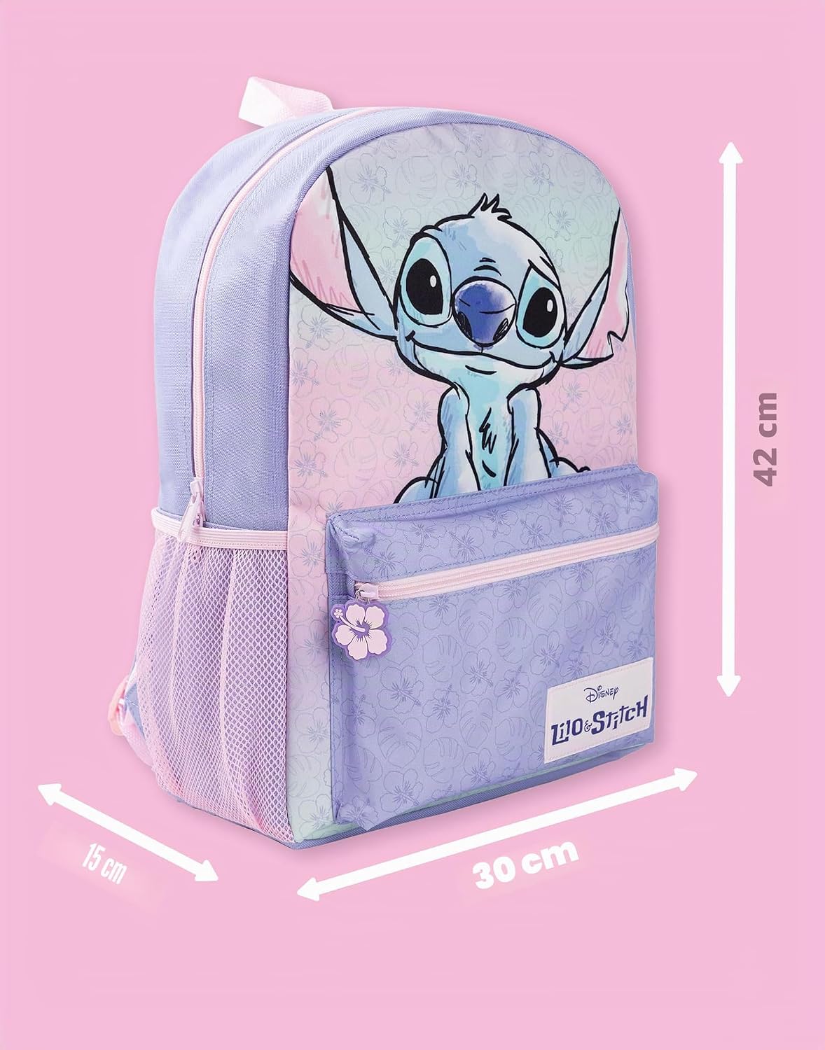 MOCHILA INFANTIL DISNEY LILO Y STITCH PÚRPURA Y ROSA - 3