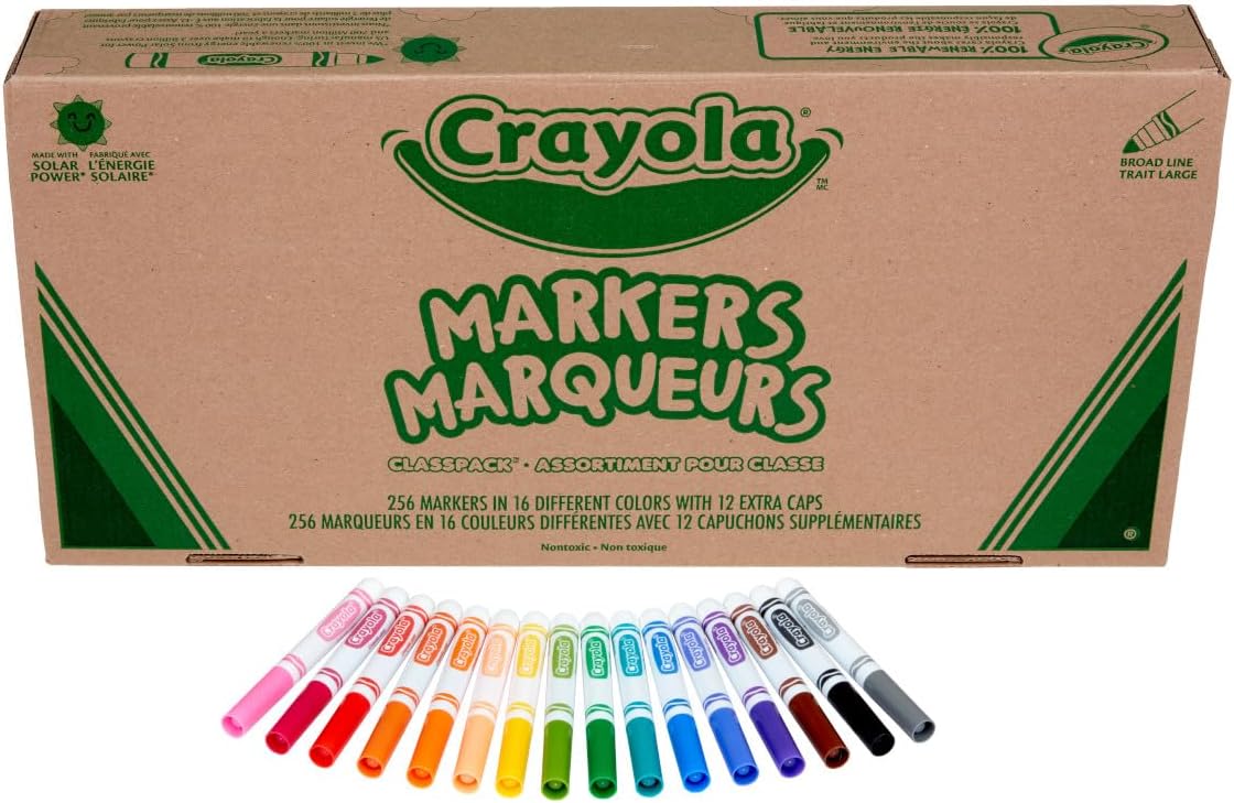 MARCADORES CRAYOLA BROAD LINE CLASSPACK 256 UNIDADES 16 COLORES - 2