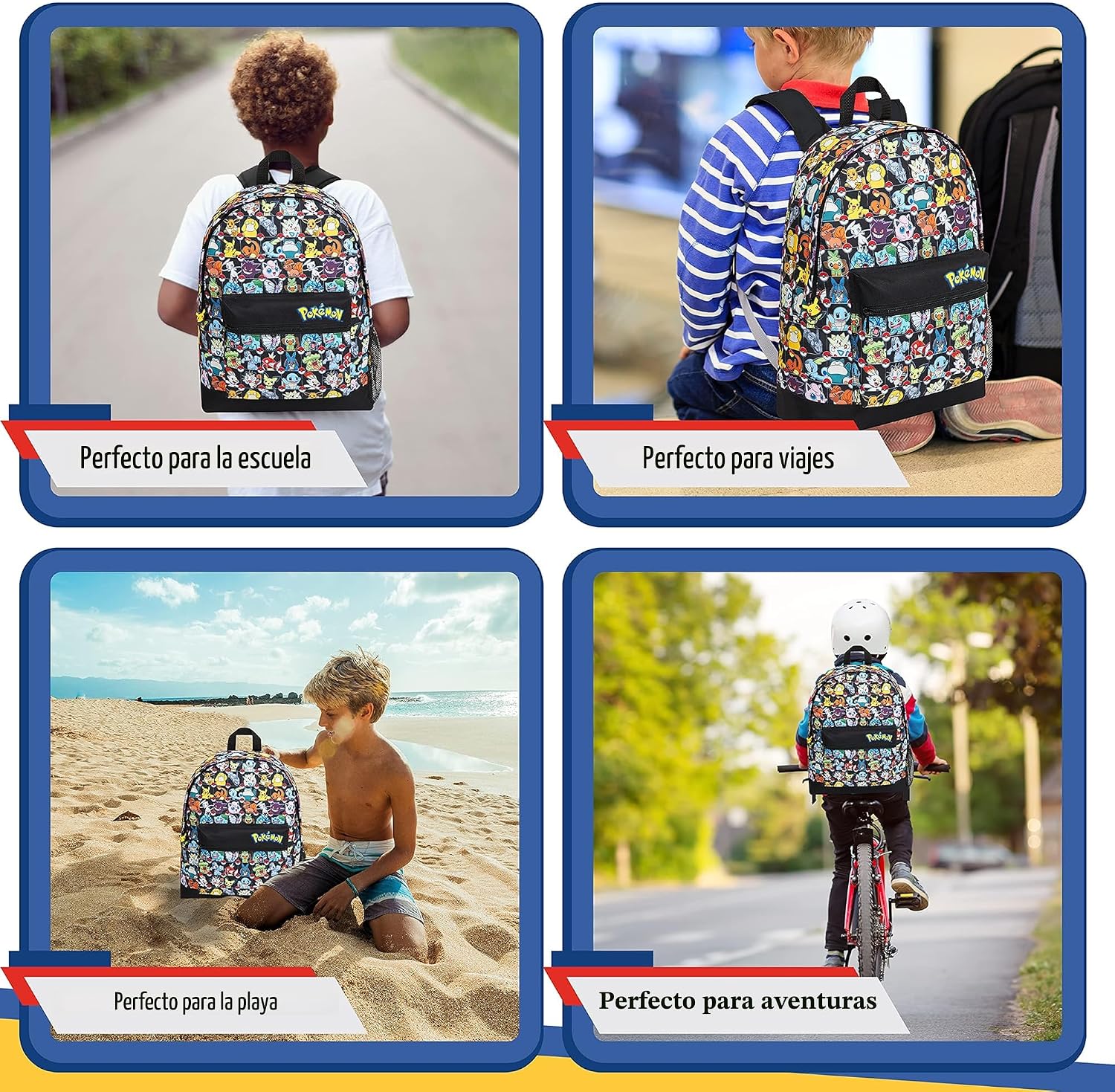 MOCHILA POKÉMON PIKACHU PARA NIÑOS Y ADOLESCENTES MULTICOLOR - 5