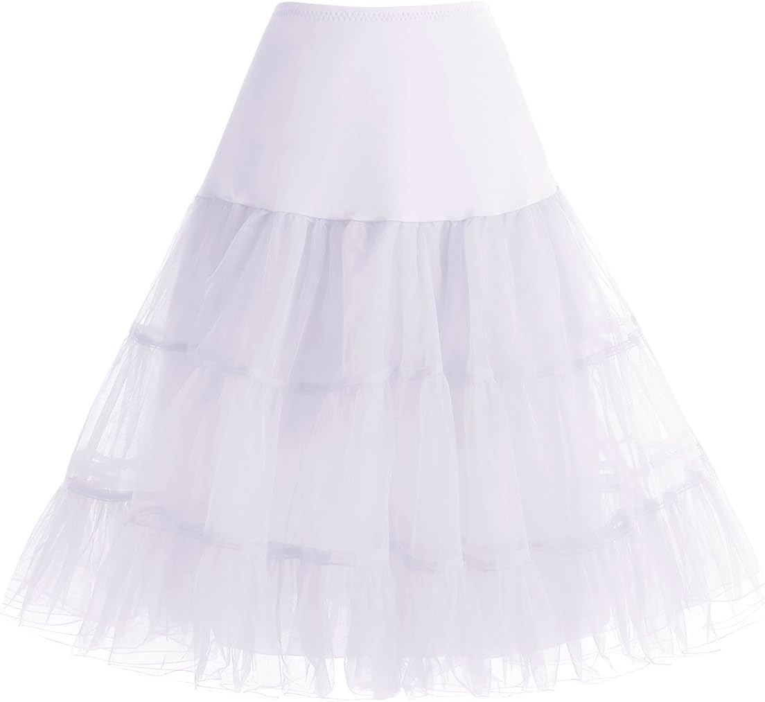 BBONLINEDRESS FALDA ENAGUA VINTAGE TUTU CRINOLINA BLANCA TALLA M - 1