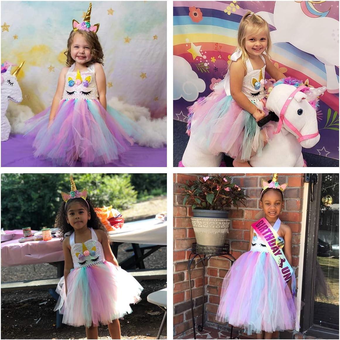 DISFRAZ TUTU DREAMS UNICORNIO CON LENTEJUELAS PARA NIÑAS 1-10 AÑOS CON DIADEMA - 2