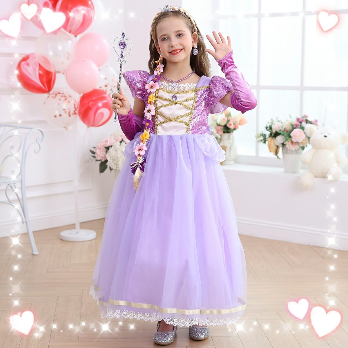 DISFRAZ PRINCESA LUZLEN PÚRPURA CON ACCESORIOS - 2