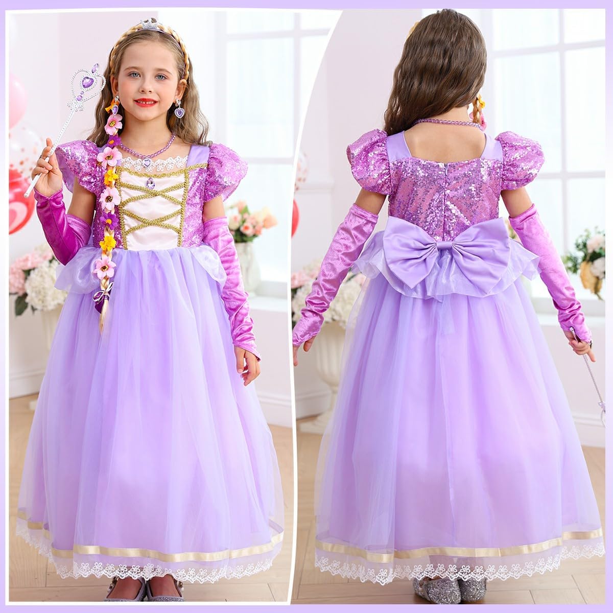 DISFRAZ PRINCESA LUZLEN PÚRPURA CON ACCESORIOS - 3