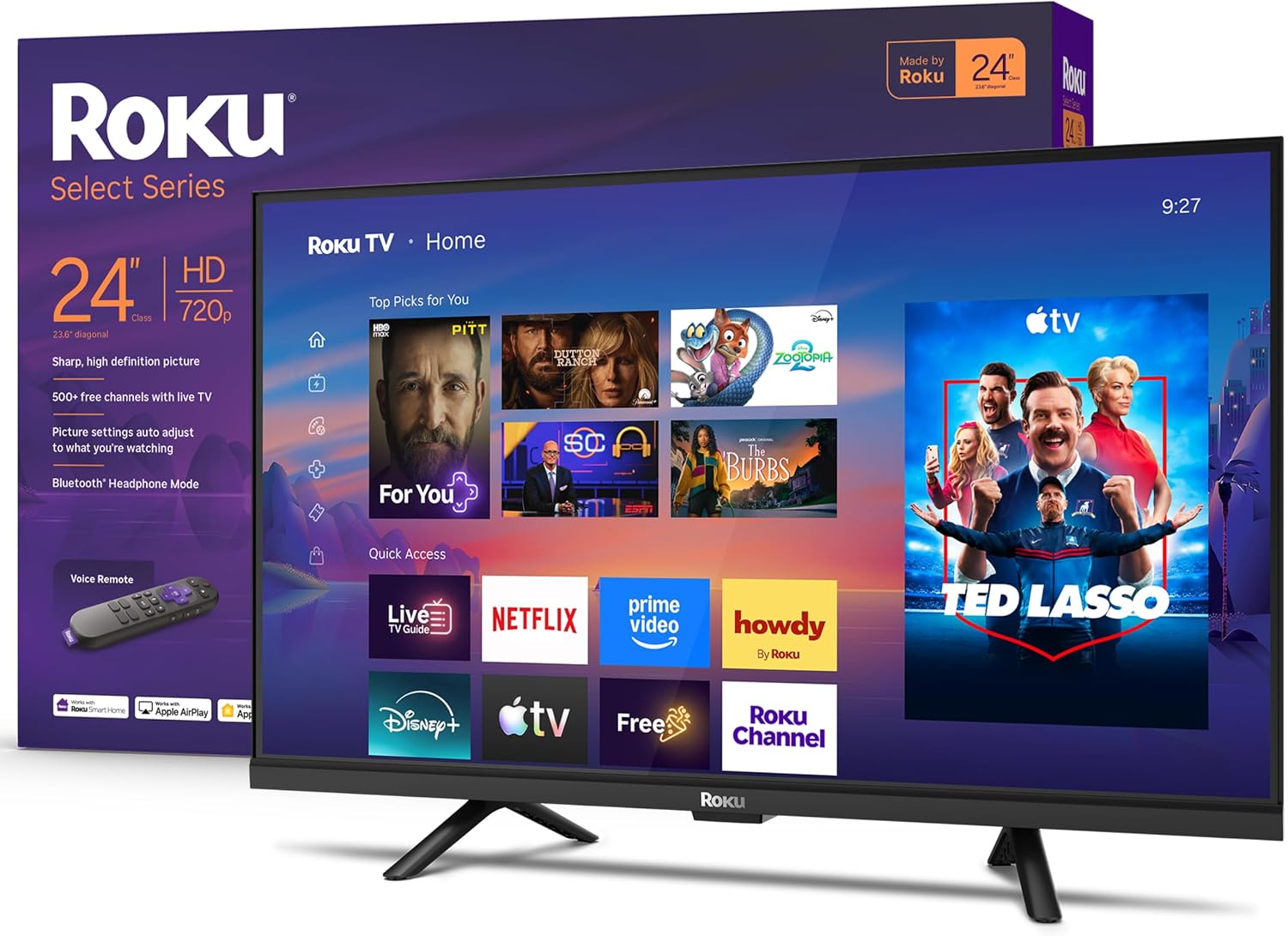 TELEVISOR ROKU 24 PULGADAS SELECT SERIES SMART TV 720P HD - 1