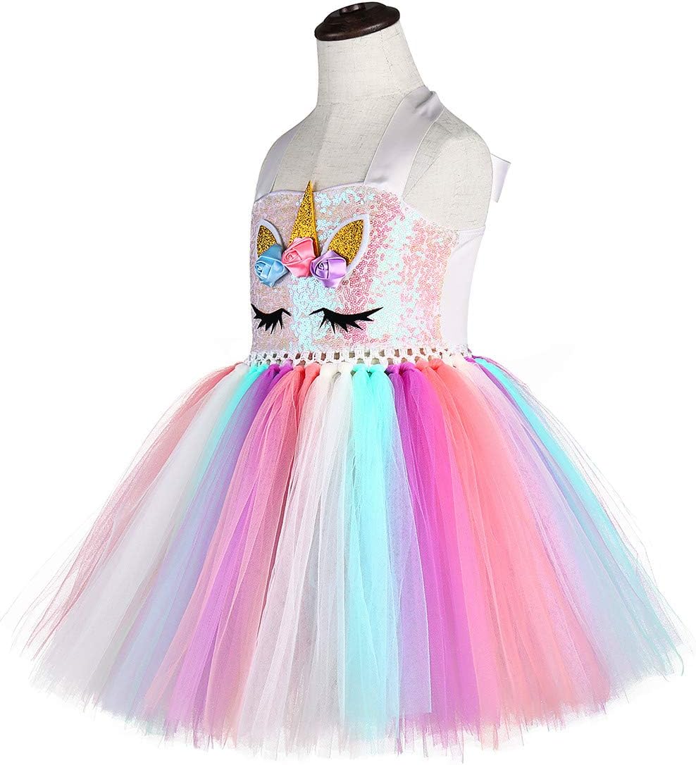 DISFRAZ PARA NIÑAS TUTU DREAMS UNICORNIO CON LENTEJUELAS 1-2 AÑOS ROSA - 3