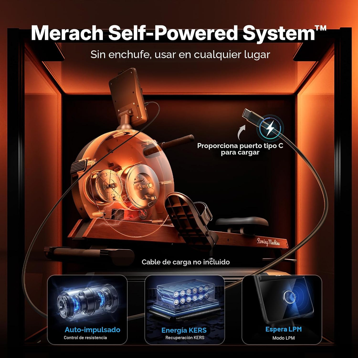 BOGADOR MERACH PRO-GRADE SMART MAGNETIC CON AUTOGENERACIÓN Y DOBLE RESISTENCIA - 3