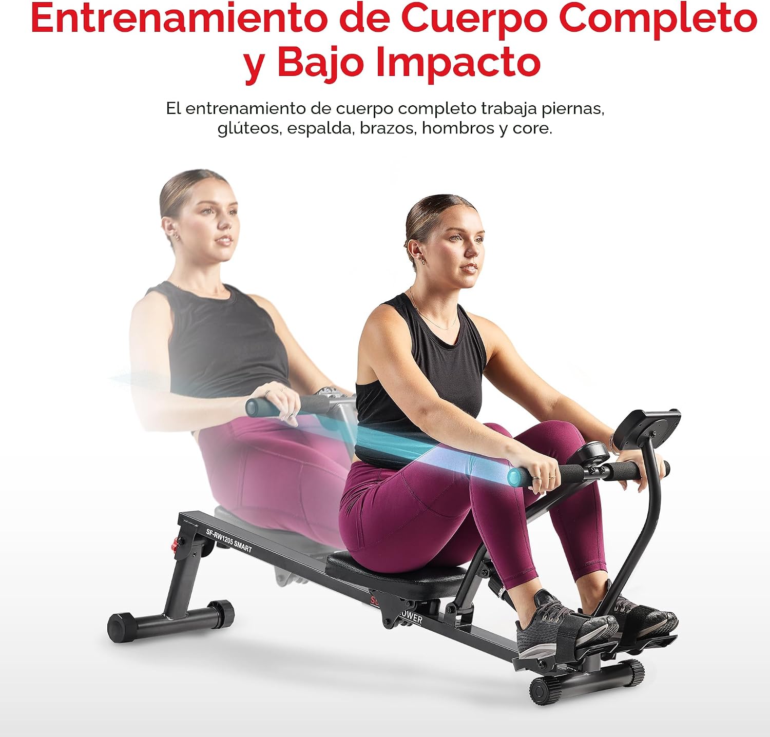 BOGADOR SUNNY HEALTH Y FITNESS COMPACT HYDRAULIC CON 12 NIVELES DE RESISTENCIA - 2
