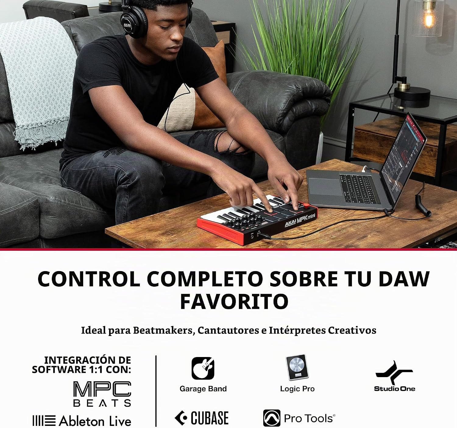 CONTROLADOR MIDI AKAI PROFESSIONAL MPK MINI MK3 25 TECLAS USB - 2