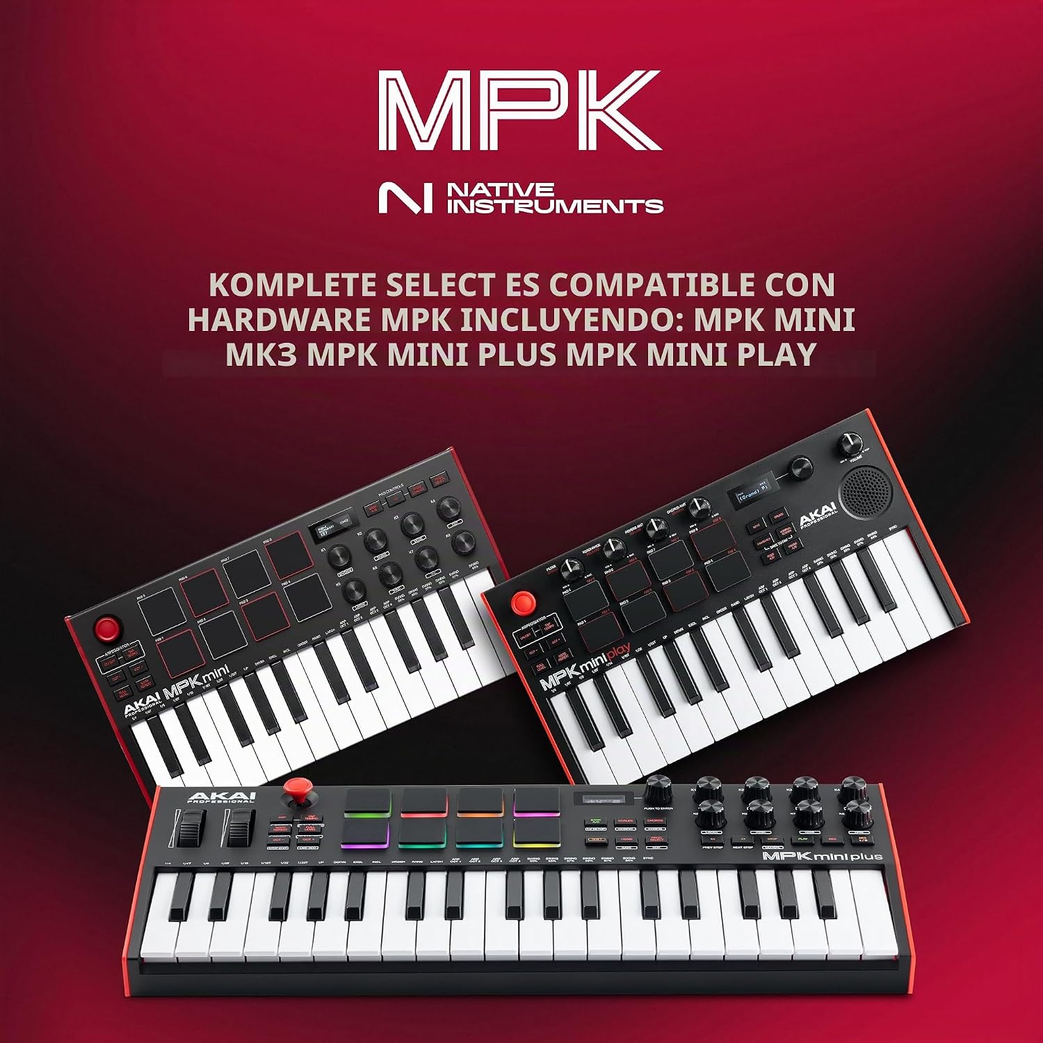 CONTROLADOR MIDI AKAI PROFESSIONAL MPK MINI MK3 25 TECLAS USB - 4