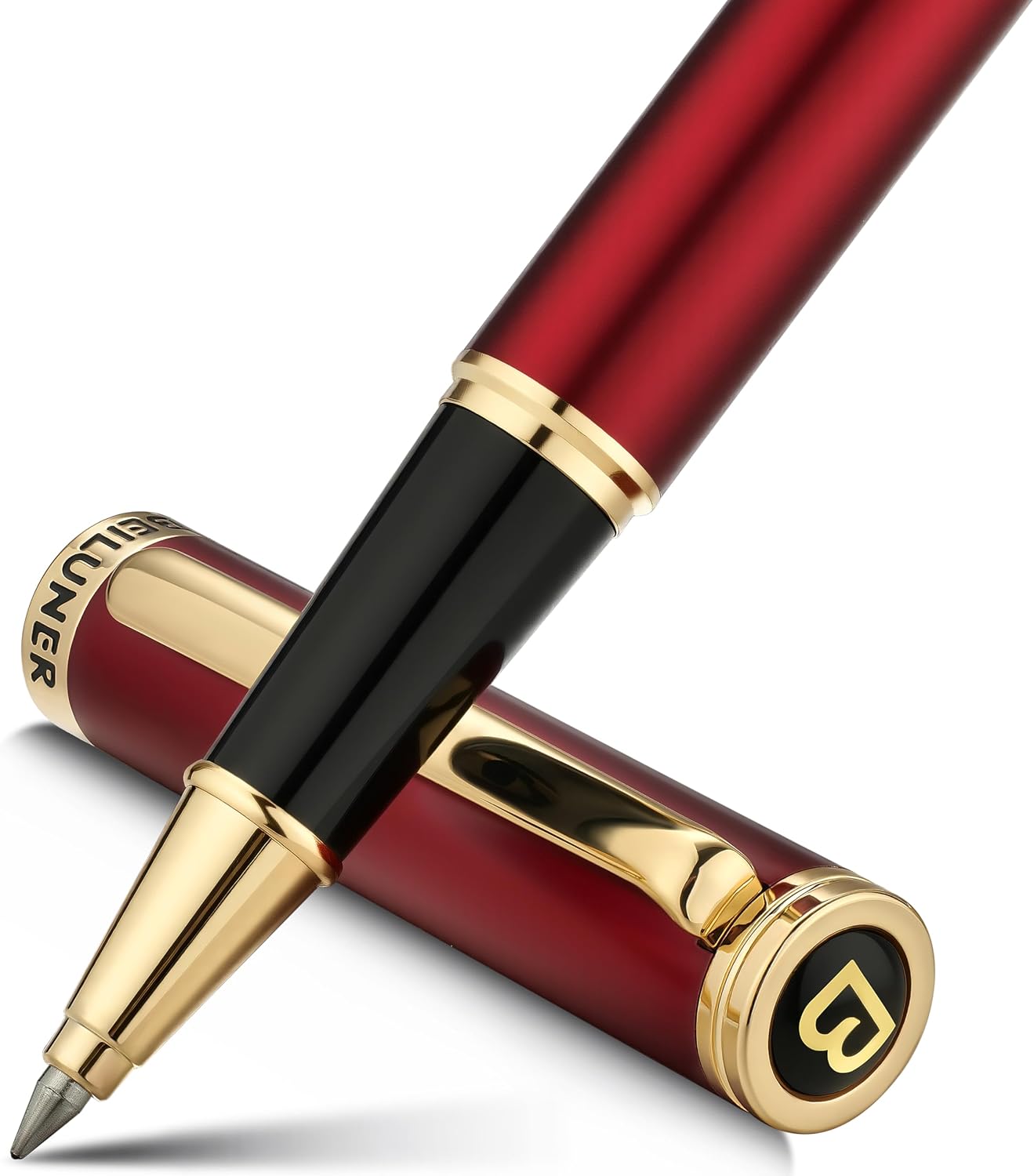 BOLÍGRAFO ROLLERBALL BEILUNER LUXURY CON ACABADO 24K GOLD BURDEO - 1