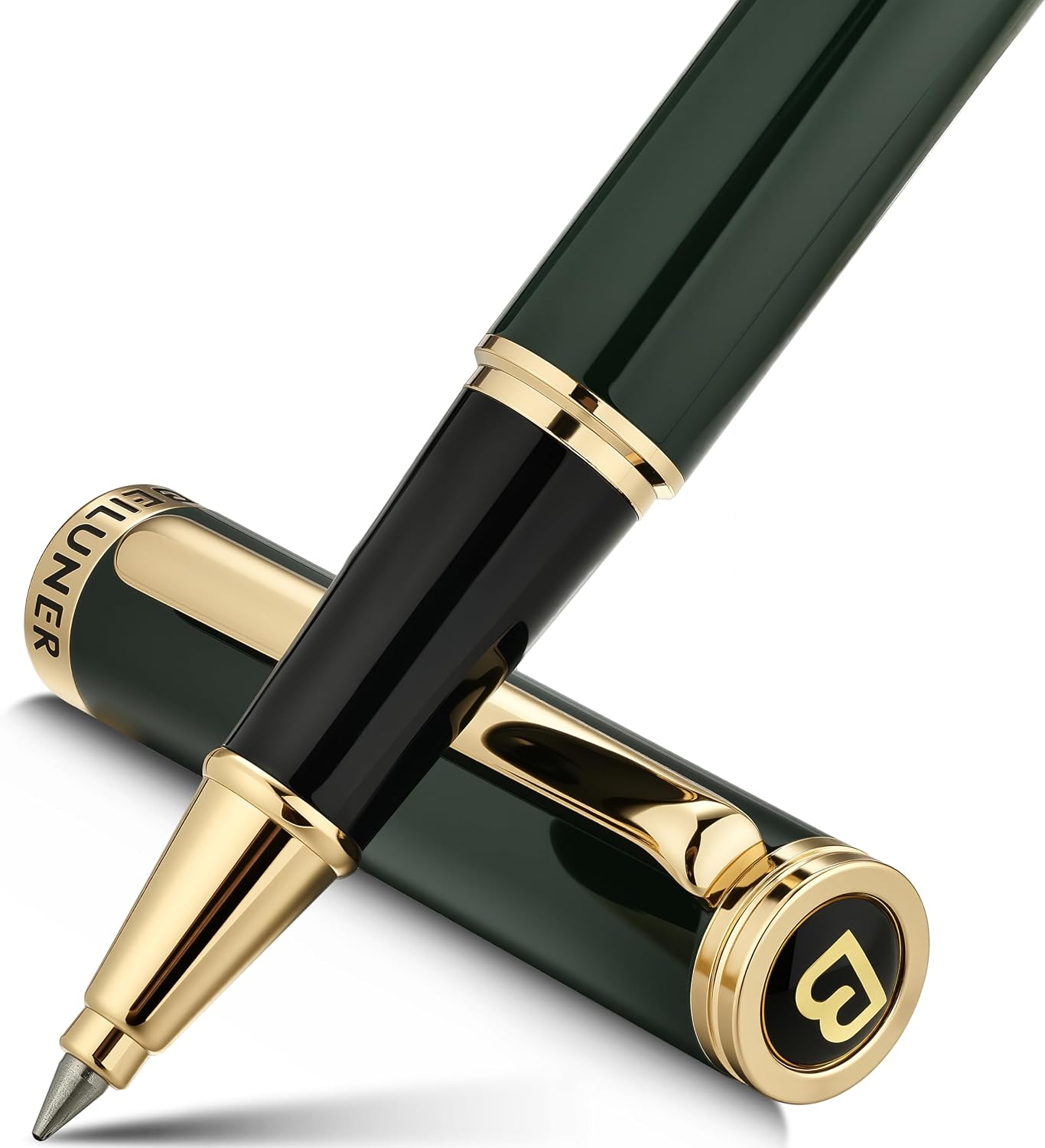 BOLÍGRAFO ROLLERBALL BEILUNER LUXURY VERDE LACADO CON ACABADO ORO 24K - 1