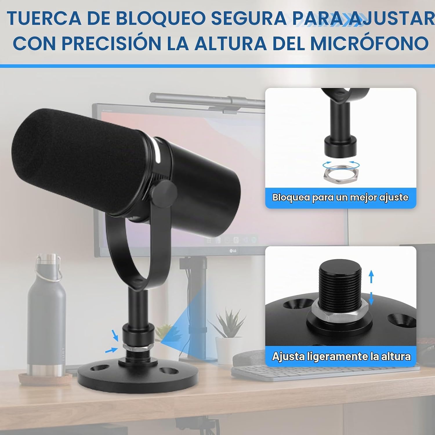 TRÍPODE DE ESCRITORIO PARA MICRÓFONO SHURE MV7/MV7+ - 4