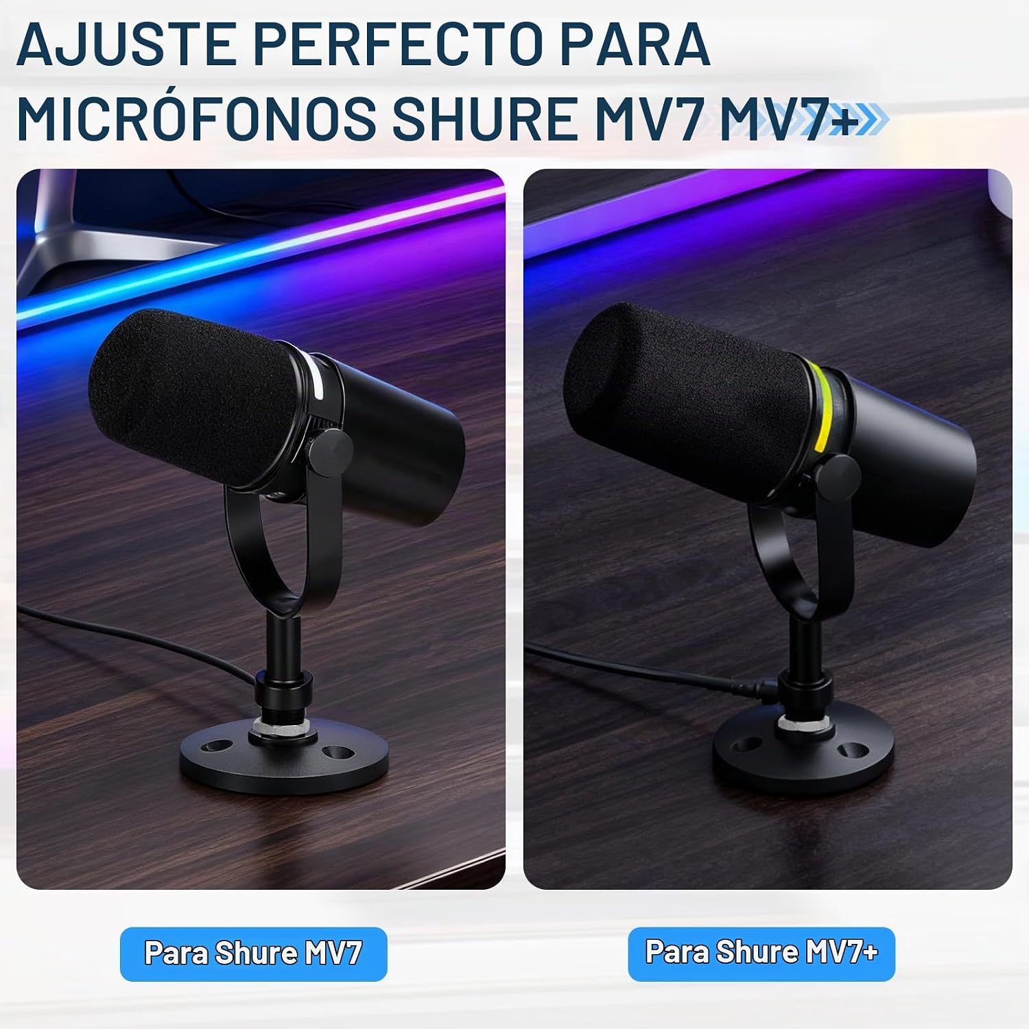 TRÍPODE DE ESCRITORIO PARA MICRÓFONO SHURE MV7/MV7+ - 5