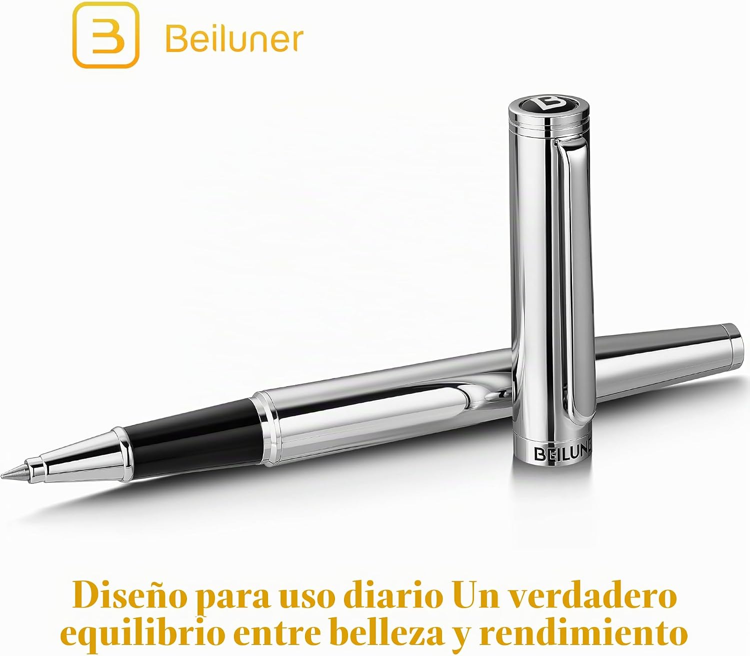 BOLÍGRAFO ROLLERBALL BEILUNER LUXURY SILVER CHROME - 3